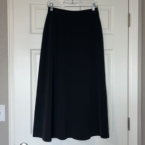 Ralph Lauren Black Lined A-Line Maxi Length Skirt Size 8